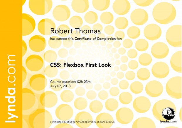 CSS: Flexbox First Look - Certificate Of Completion