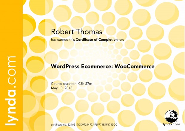 WordPress Ecommerce: WooCommerce Certificate Of Completion