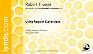 Using Regular Expressions - Certificate Of Completion