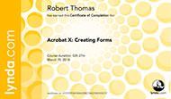 AcrobatX: Creating Forms - Certificate Of Completion