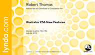 Illustrator CS6 New Features - Certificate Of Completion