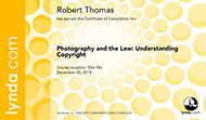 Photography and the Law - Understanding Copyright - Certificate Of Completion