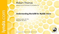 Understanding MariaDB for MySQL Users - Certificate Of Completion