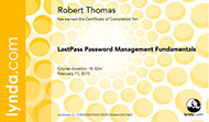 LastPass Password Management Fundamentals - Certificate Of Completion