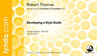 Developing a Style Guide - Certificate Of Completion