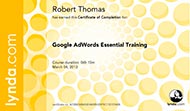 Google AdWords Essential Training - Certificate of Completion