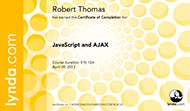 JavaScript and AJAX - Certificate of Completion