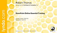 SharePoint Online Essential Training - Certificate Of Completion