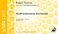 WordPress Ecommerce: Core Concepts - Certificate of Completion